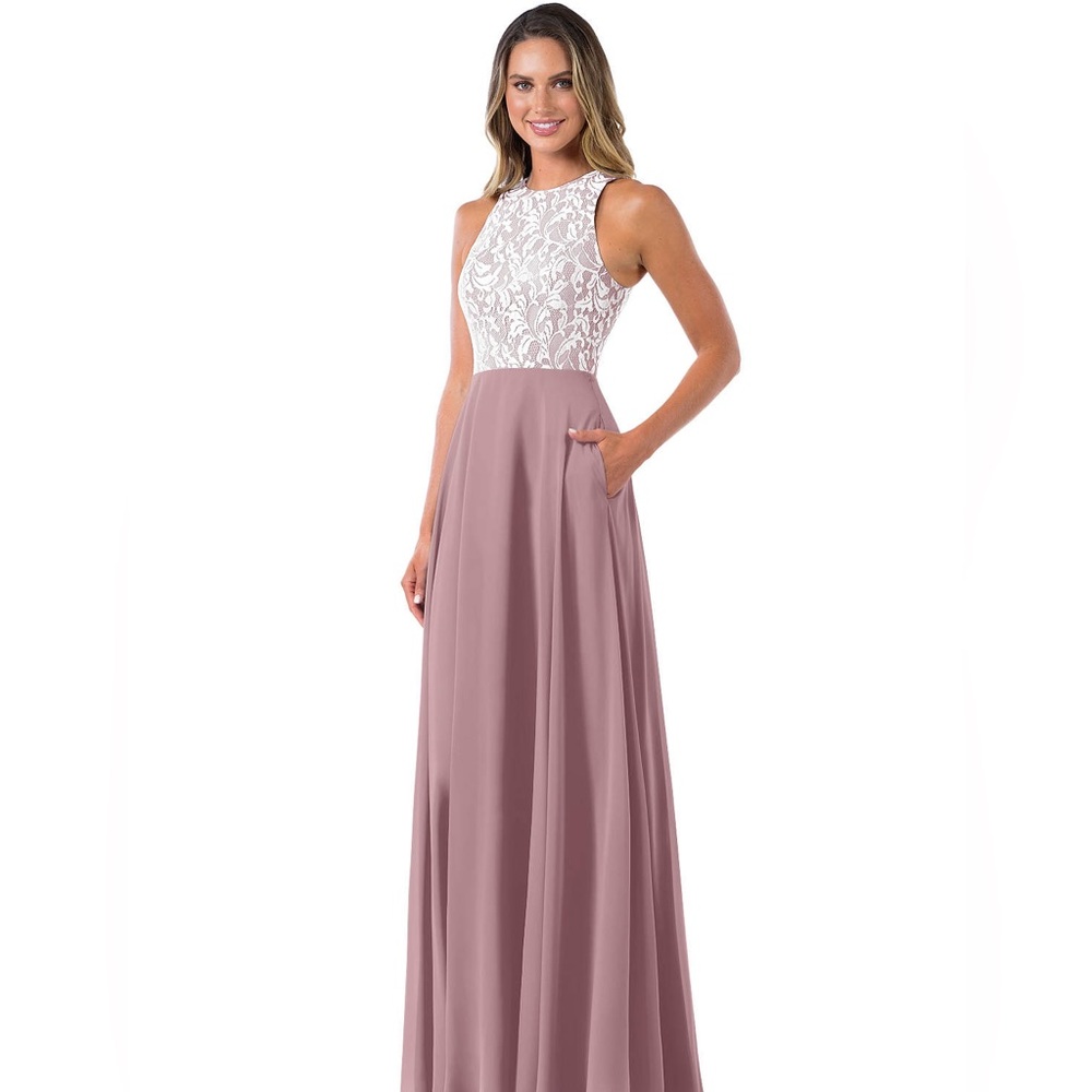AZAZIE KATE
A-Line Lace Chiffon Floor-Length Dress Dusty Rose